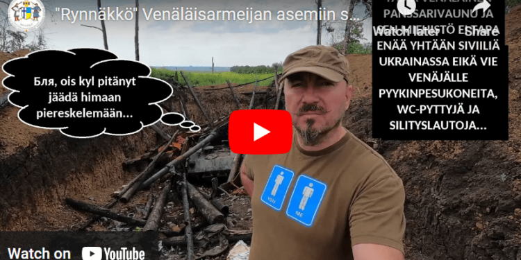 Tältä näyttää venäläisten poterossa