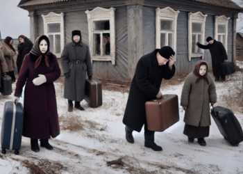 Venäläiset jättävät kotinsa Kurskissa